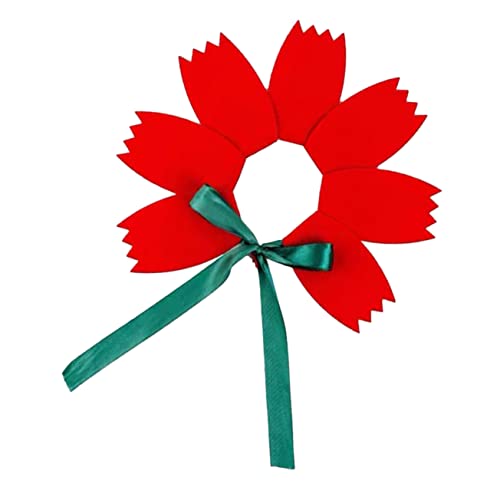 KITANDOVE Kopfschmuck Kinder Stirnband Kranz Stirnband Mädchen Haarbänder Kinder Haargummis Haargummis Kinder Blumenblatt Kranz Stirnband Für Mädchen Haare Deyer Vliesstoff Rot von KITANDOVE