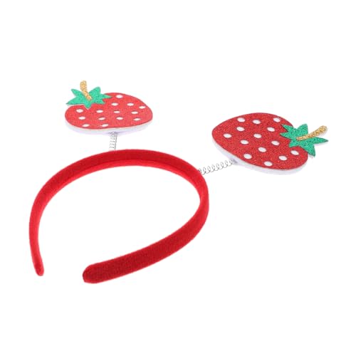 KITANDOVE Obst-Stirnband haarschmuck hair accessories Festivalzubehör turban yeat haarreife Kopfschmuck aus Früchten Kopfschmuck für Kinder süßes Stirnband Party-Kopfschmuck Eisen rot von KITANDOVE