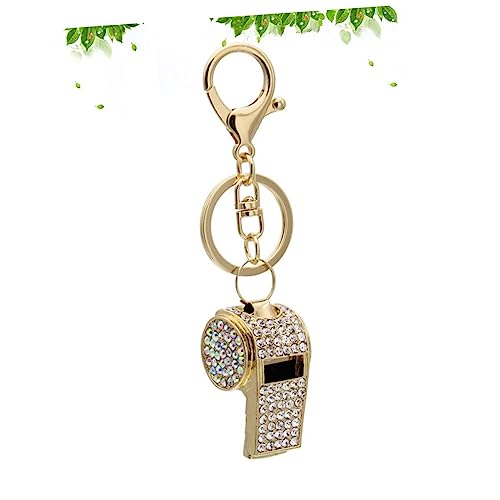 KITANDOVE Schlüsselanhänger mit Pfeife Grad- Pfeifen-Schlüsselanhänger bag charm bescherung weihnachten key chain Pfeife Schlüsselanhänger kreativer -Schlüsselanhänger Golden von KITANDOVE