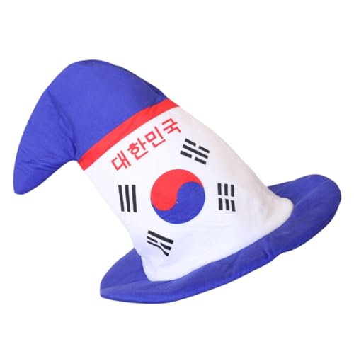 KITANDOVE Lustiger Kostümhut mit Flagge und Plüsch-Kopfbedeckung mit südkoreanischer Flagge für Erwachsene von KITANDOVE