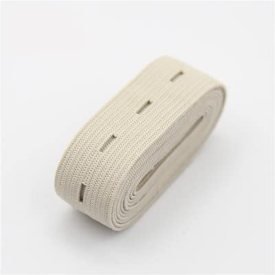 KIUSE Elastische Bänder, 20 mm, gewebtes Knopfloch-Gummiband, Elast-Stretchband, verlängertes Finish-Band, DIY-Nähen, Bekleidungszubehör von KIUSE