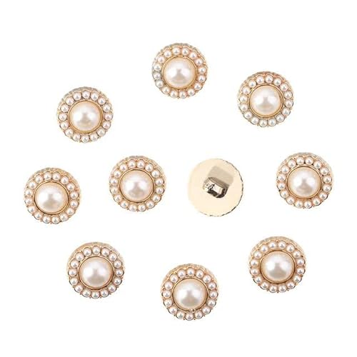 10 Stücke Legierung Perlen Kleidung Knöpfe DIY Kleidung Nähen Knopf Handgemachte Accessoires Dekorative Nähzubehör-15mm von KIYANSH