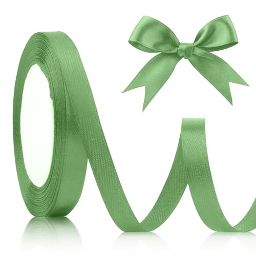 Geschenkband,Dekoration Schleifenband,10mm 22m Satinband,Satinband Grün,Geschenkband Grün,Dekoband,Schleifenband Grün,Satinbänder,Ribbon,Geschenkband Grün,Stoffband,Bunte Bänder,Satin Band,Ribbon von KIYFXA