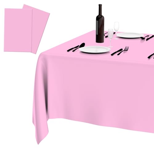 Einweg Tischdecke,Papiertischdecke,Tischdecke Rosa,Geeignet Für Peppa Wutz Geburtstagsdeko,Tischdecke Geburtstag,Durchsichtige Tischdecke,Tischdecken Für Biertische,PVC Tischdecke Transparent von KIYFXA