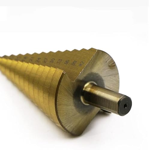 KIZAMI 1PC 4-42mm High Speed ​​Stahl Schritt Bohrer for Metall Holz Loch Cutter HSS Titan Beschichtet Bohren Power Werkzeuge Große Größe Bohrer von KIZAMI