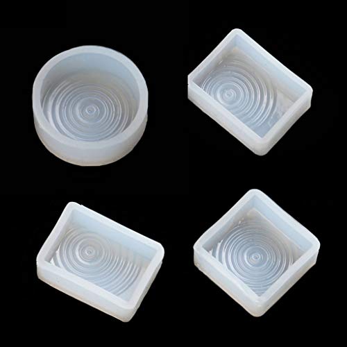 4Pcs Wasser Welligkeit Klar Silikon Formen Epoxidharz Meer Halskette Anhänger Casting Formen Schmuck Machen Werkzeuge von KJDKNC