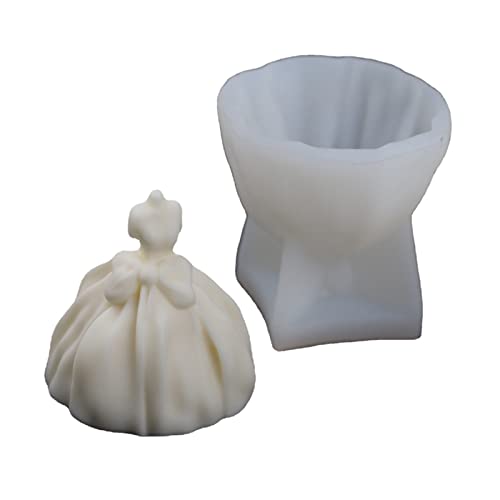 KJDKNC 3D-Silikonform für Hochzeitskleid, Eiswürfel, Fondant, Seifen, Kuchendekoration, Werkzeug, Mousse, von KJDKNC