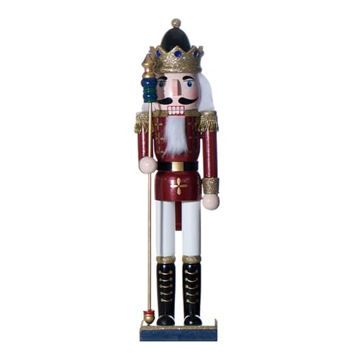 KJDKNC Stilvolle Weihnachtsdekoration Nussknacker Soldat Handbemalte Holzfigur Ornament Feiertags Holzstatue Für Party Ausstellung von KJDKNC