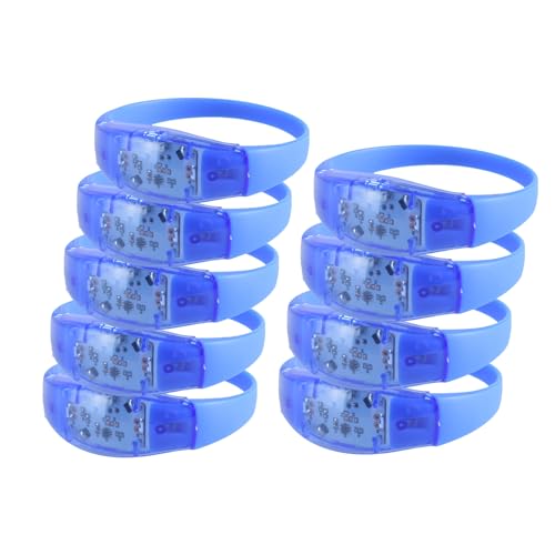 Packung Mit 10 LED Leuchtarmbändern Für Partys Bunte Silikonarmbänder Blinkende Leuchtende Armreifen Zubehör Für Kinder von KJDKNC