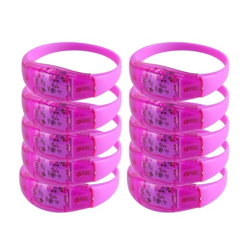 Packung Mit 10 LED Leuchtarmbändern Für Partys Bunte Silikonarmbänder Blinkende Leuchtende Armreifen Zubehör Für Kinder von KJDKNC