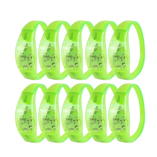 Packung Mit 10 LED Leuchtarmbändern Für Partys Bunte Silikonarmbänder Blinkende Leuchtende Armreifen Zubehör Für Kinder von KJDKNC