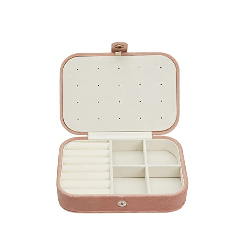 KJFLSE Reise-Schmuckschatulle, Samt-Mini-Etui für Damen und Mädchen, kleine tragbare Geschenke-Organizer-Boxen für Ringe, Ohrringe, Halsketten, Armbänder von KJFLSE