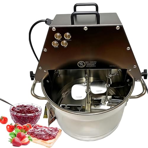 KJHYYPP Automatischer Lebensmittelmixer, Standmixer, 10 l Edelstahl-Füllmaschine, Hot-Pot-Gewürzboden, Suppen-Sauce-Rührer mit Doppelrührpaddel, Zusatzventilator, 220 V (220v) von KJHYYPP