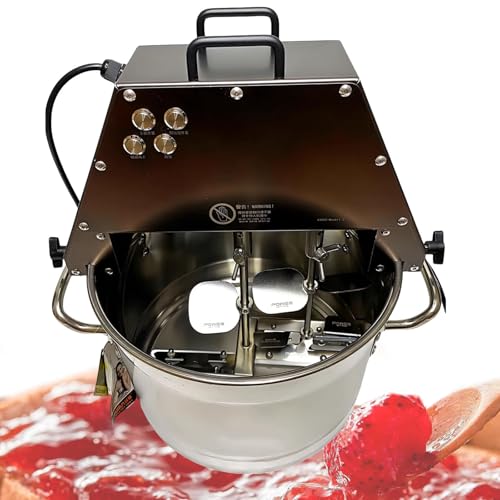 KJHYYPP Automatischer Standmixer, 10 l Füllmaschine aus Edelstahl, Hot Pot-Würzboden, Suppen- und Soßenrührer, Marmeladenrührer, Mixtopf mit Zwei Rührpaddeln, 220 V (220V) von KJHYYPP