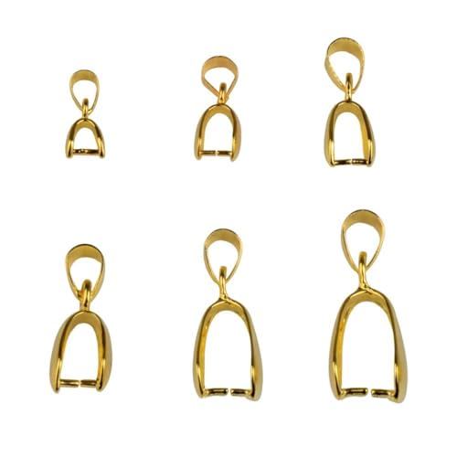 10 Stück Anhänger Clip Verschluss Samen Schnalle Anhänger Verbinder Charm Bail Perlen Schmuck Erkenntnisse DIY Schmuck GOLD Farbe 14mm_a von KJJMN