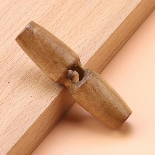 20 Stück 30–60 mm 7 Größen Holzknebel Hornschnallen Holzknöpfe Nähen Basteln für Mäntel Handgefertigter ovaler Stopperknopf-5–4 cm von KJJMN