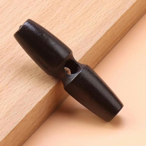 20 Stück 30–60 mm 7 Größen Holzknebel Hornschnallen Holzknöpfe Nähen Basteln für Mäntel Handgefertigter ovaler Stopperknopf-8–4,5 cm von KJJMN