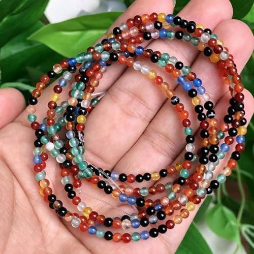 3 Achate Quarz Türkis Kristall Amazonit Lose Perlen Für Schmuck Machen DIY Armband 15'' bunte achat 4mm 92 stück perlen von KJJMN