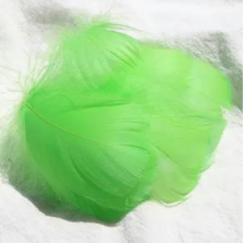 4–8 cm kleiner Schwan, DIY-Farbe, Flatterfeder, Bühnendekoration, schwebender Spritzballon, Fruchtgrün, 100 Stück von KJOLYI