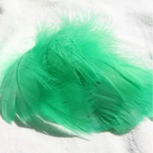 4–8 cm kleiner Schwan, DIY-Farbe, Flatterfeder, Bühnendekoration, schwebender Spritzballon, Grasgrün, 100 Stück von KJOLYI