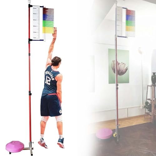 KJWHHOZ Vertikaler Sprungtester, 1,3–3,6 Meter, verstellbares Sprungmesswerkzeug, Stockstange, vertikaler Challenger-Tester für Basketball und Volleyball von KJWHHOZ