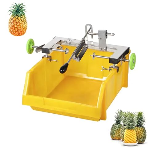 KJZQXYX Ananas-Schälmaschine, kommerzieller Ananasschäler mit Edelstahl-Spannfutter, Verstellbarer Abstand von 30–37 cm und Kartenposition von KJZQXYX