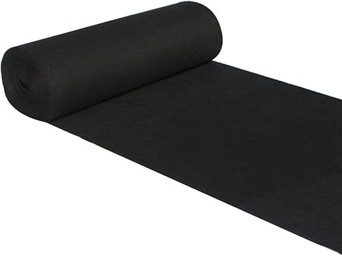 KJoBDwz Gangläufer for Hochzeiten, schwarzer Einwegteppich, Treppenmatte aus Polyester, Mehrzweck-Bodenteppich for Bühnenshows Dekorativer Teppich(1.5x30m) von KJoBDwz