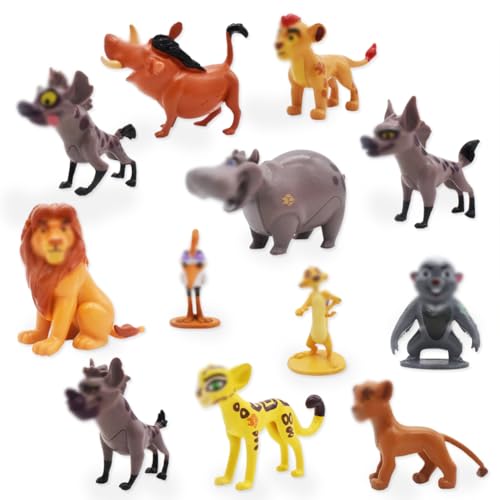 KJoet 12Pcs Lion Kuchen Dekoration, Cartoon Cake Toppers, Lion Figuren Set, Cupcake Toppers Figuren König der Löwen,König der Löwen Cupcake Figures Birthday Party Cake Decoration Supplies von KJoet