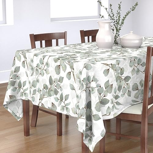 KKDJHfb Botanische Tischdecke, Eukalyptusblätter, australische Blumen, Bauernhaus, Pflanzenflora für Essen/Party/Hochzeit, 152,4 x 228,6 cm von KKDJHfb