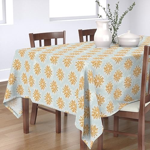 KKDJHfb Tischdecke im Bohemian-Stil mit Sternen, 152,4 x 274,4 cm, goldfarbener Sonnenschliff, für Essen/Party/Hochzeit von KKDJHfb