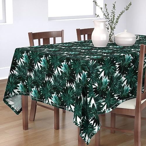 KKDJHfb Tischdecke mit Fächerpalme, 152 x 308 cm, Zypressenpalme, Regenwaldgrün, modern, tropische Insel-Dschungel, für Essen/Party/Hochzeit von KKDJHfb