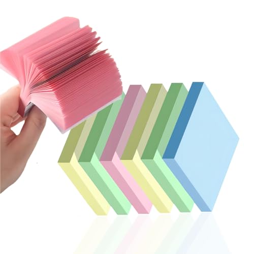 KKNE Post-It Notizen, 6 Sets à 100 Posits für Bücher, 600 farbige Posits-Blätter, 76 x 76 mm, für Büro und Studenten, Haftnotizen für To-Do-Listen und Erinnerungen von KKNE