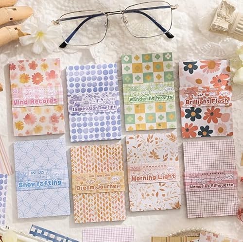 400 Blatt Vintage Scrapbook Papier DIY Scrapbooking Journaling Supplies, 8 Themed Decorative Aesthetic Paper Supplies for Junk Bullet Planner Scrapbook Journal Photo Album Postcards 8.3 cmx5.6 cm von KKONHII