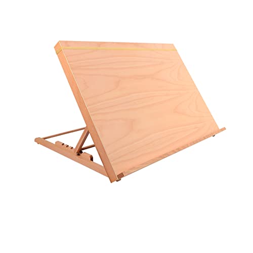 KKXXYQFC Verstellbare Desktop-Staffelei aus Holz zum Zeichnen und Malen, leichte und tragbare Skizzenstaffelei für Klassenzimmer, Studio und Zuhause, hält Bretter bis zu 64,8 x 47,8 cm, kompaktes und von KKXXYQFC