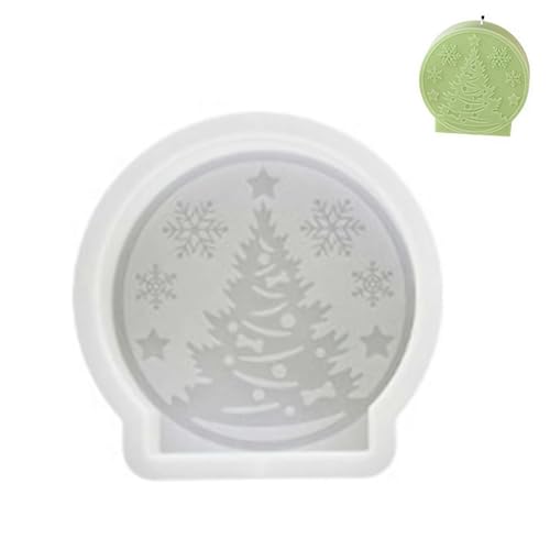 Silikonform für Weihnachten, Kristallkugeln, Kerzen, handgefertigt, Weihnachtsbaum, Schneemann, Elch, Ornamente, Bastelform, Kunstharz, Gießformen, Gipsformen, handgefertigte Kerzenherstellung von KKwercv