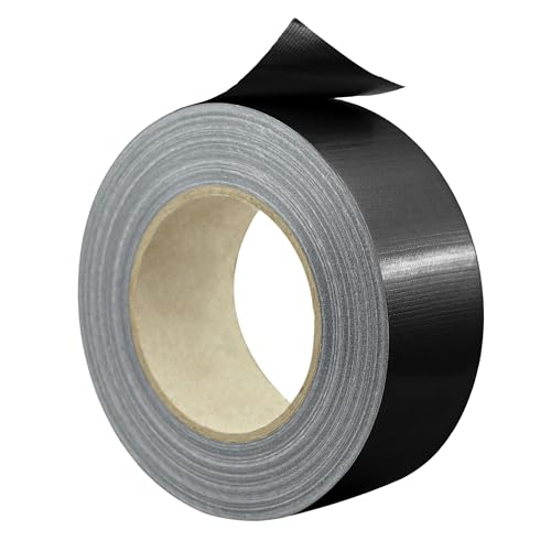 KLEBASTO Panzerband | Gewebeklebeband stark | Wasserfestes klebeband für Innen und außen | gewebeverstärktes Reparaturband zum Abdichten, Fixieren, Befestigen (1, Schwarz, 50mm x 50m) von KLEBASTO