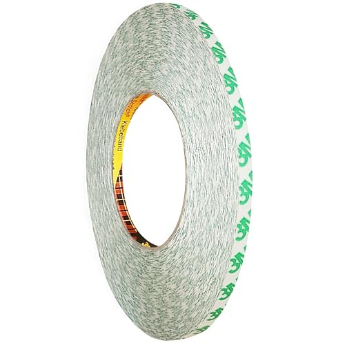 3M 9087 doppelseitiges PVC-Klebeband, weiß, Breite wählbar, 50 m auf Rolle / 6 mm x 50 m von KLEBESHOP24