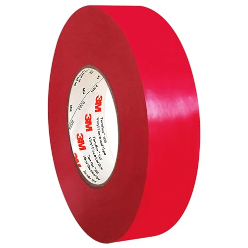 3M Temflex 165 Elektro-Isolierband | Aus PVC | Selbstklebendes Isolierband | Isoband | 0,15 mm Dicke, 19 mm x 25 m | Klebeband zum Isolieren, Reparieren und Bündeln/Rot von KLEBESHOP24