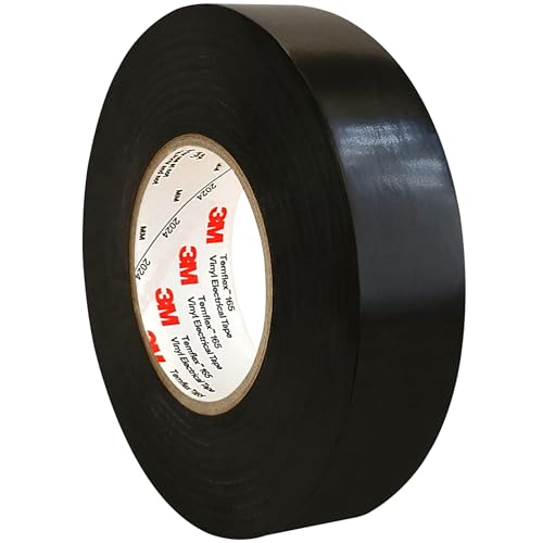 3M Temflex 165 Elektro-Isolierband | Aus PVC | Selbstklebendes Isolierband | Isoband | 0,15 mm Dicke, 19 mm x 25 m | Klebeband zum Isolieren, Reparieren und Bündeln / Schwarz von KLEBESHOP24