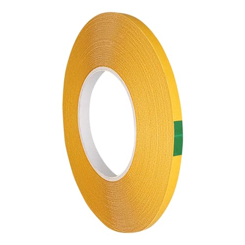 KLEBESHOP24 Doppelseitiges PVC Klebeband | 50 m Länge | Breite wählbar | Weiß | Extra stark klebend | Reißfest, robust, strapazierfähig | Universelles Montageklebeband ~ (6 mm x 50 m) von KLEBESHOP24