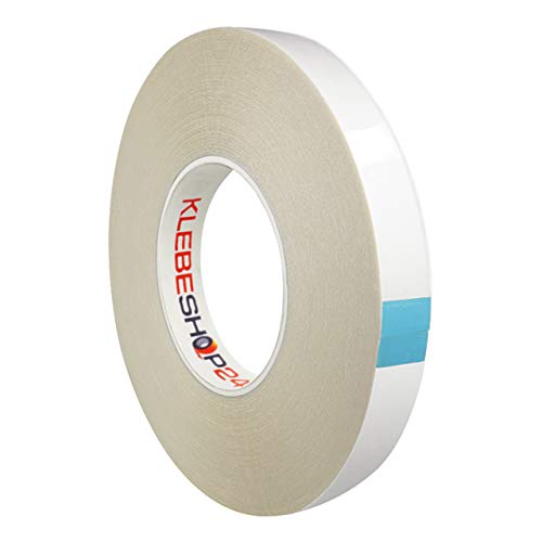 KLEBESHOP24 HyperTape doppelseitiges Klebeband | 50 m, Breite wählbar | Extra stark klebend | Universal-Klebeband | Handreißbar / 19 mm x 50 m von KLEBESHOP24