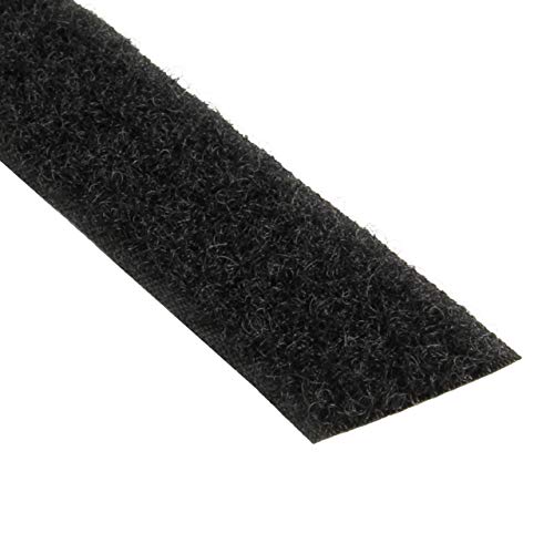 KLEBESHOP24 KLETTBAND SELBSTKLEBEND | Haken- oder Flauschband | Farbe, Breite, Länge wählbar/Flauschband, schwarz, 16 mm x 3 m von KLEBESHOP24