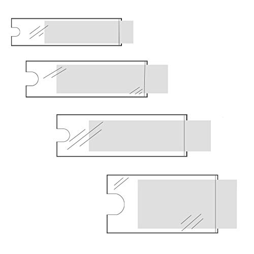 Klebeshop24 BESCHRIFTUNGSFENSTER SELBSTKLEBEND | Format + Menge wählbar | Transparent | Schmale Seite offen | Selbstklebetaschen / 19 mm x 75 mm, 24 Stück von KLEBESHOP24