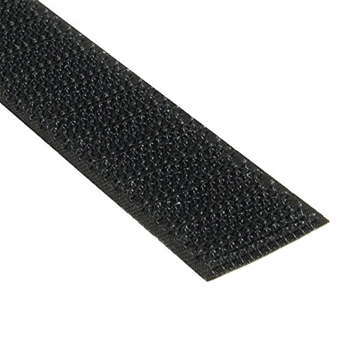 Klebeshop24 KLETTBAND ZUM NÄHEN | HAKENBAND ODER FLAUSCHBAND | Farbe, Breite & Länge wählbar/Hakenband, 100 mm x 25 m, schwarz von KLEBESHOP24