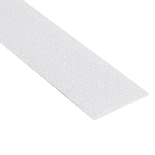 KLEBESHOP24 KLETTBAND ZUM NÄHEN | HAKENBAND ODER FLAUSCHBAND | Farbe, Breite & Länge wählbar/Hakenband, 100 mm x 3 m, weiß von KLEBESHOP24