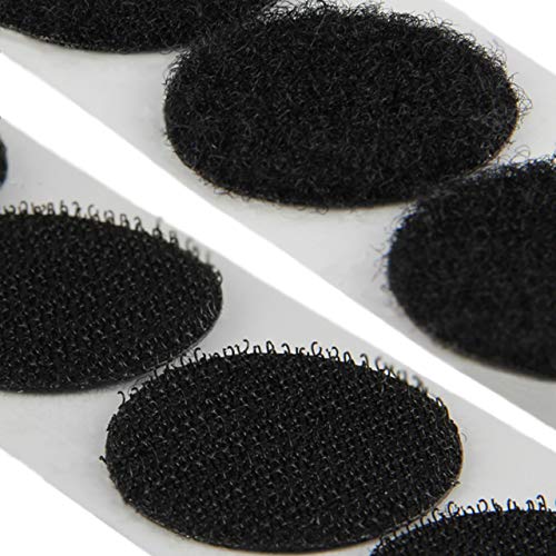 Klebeshop24 Klettpunkte selbstklebend, nur Sets (Schwarz, 19 mm Ø - 100 Stück) von KLEBESHOP24