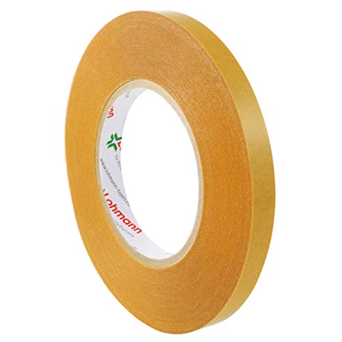 Lohmann Duplocoll 200 | Doppelseitiges Klebeband | Breite wählbar | Handreißbar | 50 m auf Rolle | Universelles doppelseitiges Klebeband zum Befestigen & Fixieren | Starke Haftung / (25 mm x 50 m) von KLEBESHOP24