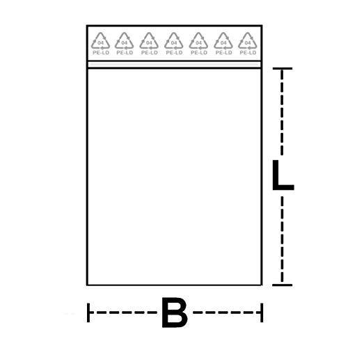 PE-Druckverschlussbeutel verschiedene Größen, 100 Stück/B 100 x L 100 x 0,05 mm, 100 Stück von KLEBESHOP24