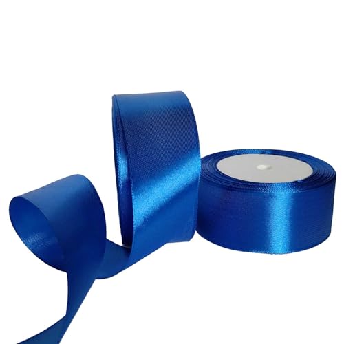 KLETTEREI 22m X 38mm bänder Blau，2 Rollen satinband，breite Version zum Verpacken von Geschenken, als Hochzeitsdekoration oder zum Selbermachen individueller Dekorationen (Blaues) von KLETTEREI