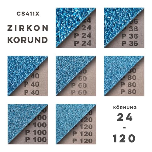 10 x Klingspor Zirkon Schleifband CS411X | 150 x 2515 mm | Korn Körnung 40 von KLINGSPOR